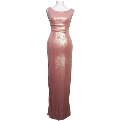 Aftenkjole (Pink, Guld) fra Superdown Elastan, Polyester