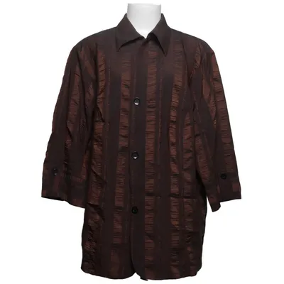 Blouse (Brown) from Malva Elastane, Polyester, Viscose