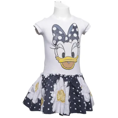 Dress (White, Blue, Yellow) from Monnalisa Cotton, Elastane