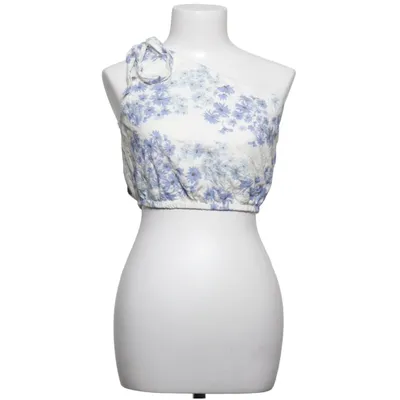 Halter neck top (White, Blue) from Peony Organic cotton, Viscose