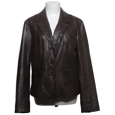 Blazer en cuir (Marron) de Witteveen Cuir, Polyester