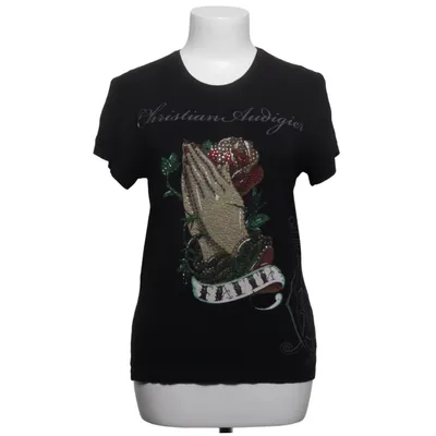 T-shirt (Noir, Multicolore) de Christian Audigier Élasthane, Viscose