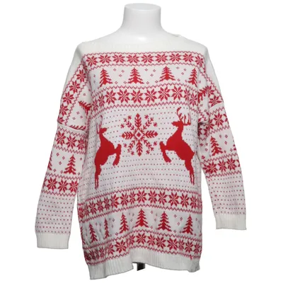 Julesweater (Hvid, Rød) fra Nobis Akryl