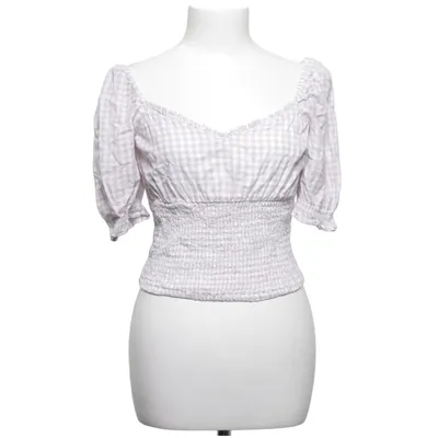 Crop top (Beige, Wit) van Abercrombie & Fitch Katoen, Elastaan