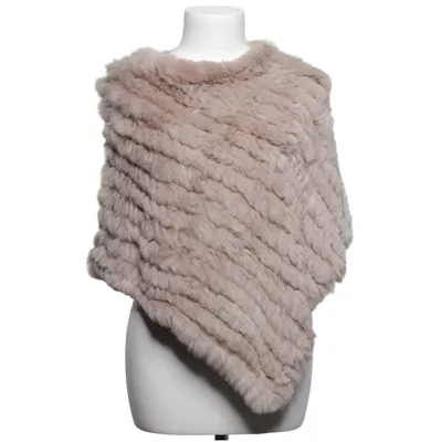 Poncho (Beige) from Oakwood Acrylic, Rabbit fur, Wool