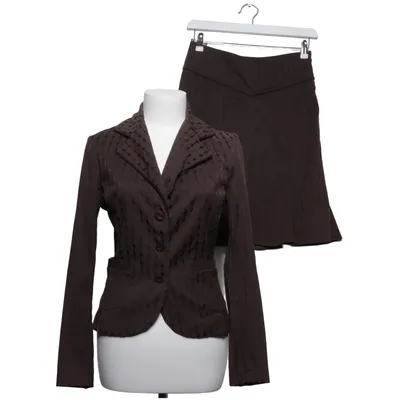 Tailleur jupe (Marron) de Rouge Coton, Élasthane, Polyester