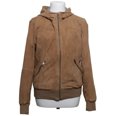 Läderjacka (Brun) från Bomboogie Bomull, Skinn, Polyester