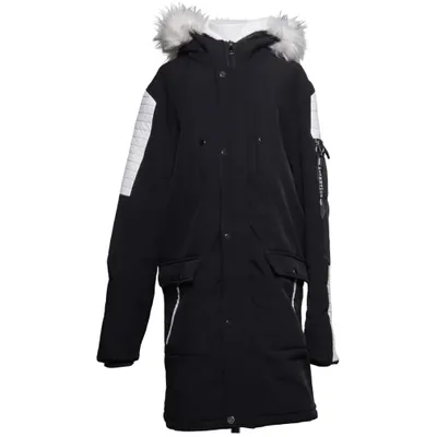 Winterjas (Zwart, Wit) van Nature Elastaan, Polyester