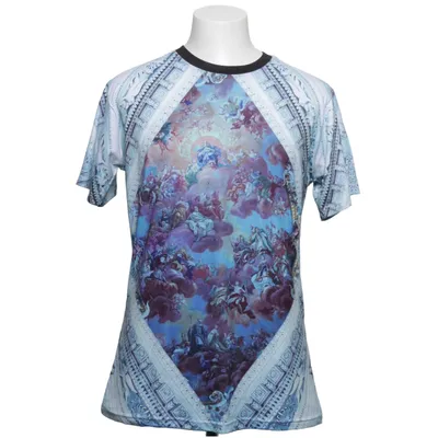 T-shirt (Blue, Multicolored) from 1991INC Cotton, Polyester