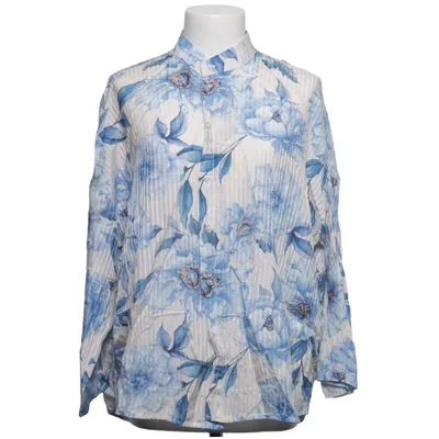 Blouse (Blauw, Wit) van Jol Katoen, Zijde