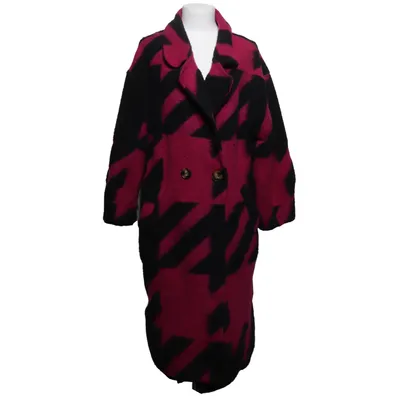 Manteau (Rose, Noir) de Sens Uniq Polyester, Laine