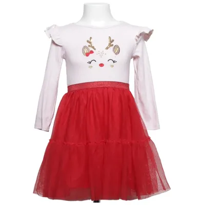 Kjole (Pink, Rød) fra Kids Bomuld, Polyester