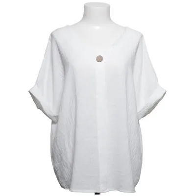 Haut (Blanc) de Prato Lin, Polyester, Viscose