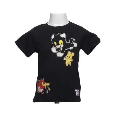 T-shirt (Zwart, Meerkleurig) van Bamses Värld Katoen