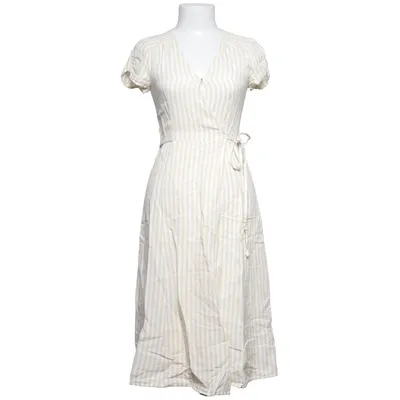 Wrap dress (Beige, White) from & Other Stories Linen, Viscose