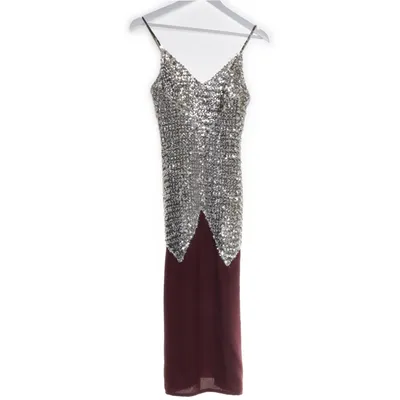 Robe de cocktail (Rouge, Argent)