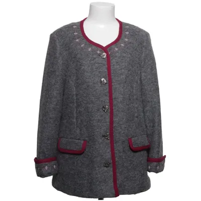 Jacket (Gray, Pink) from Kj Brand Polyester, Wool