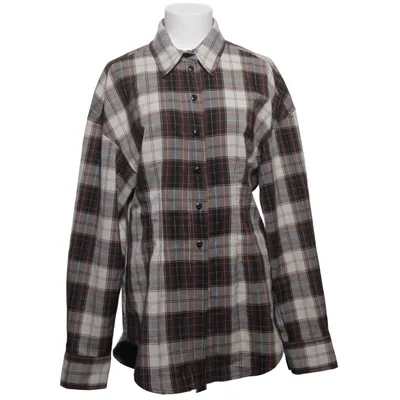Flanellskjorta (Brun, Vit, Grå) från H&M Edition Elastan, Polyester, Viskos