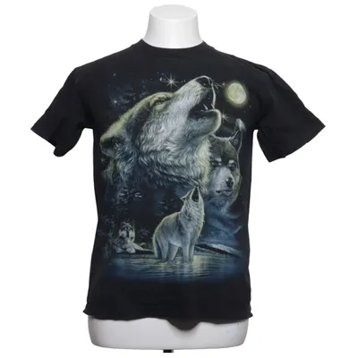 T-shirt (Sort, Flerfarvet) fra Rock Chang Bomuld
