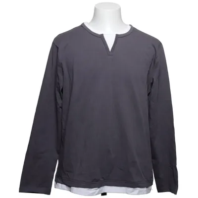 Long sleeve T-shirt (Gray, White) from Aowofs Cotton