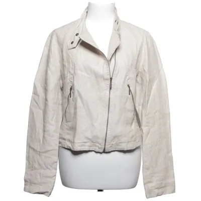 Biker jacket (Beige) from Bandolera Cotton, Linen