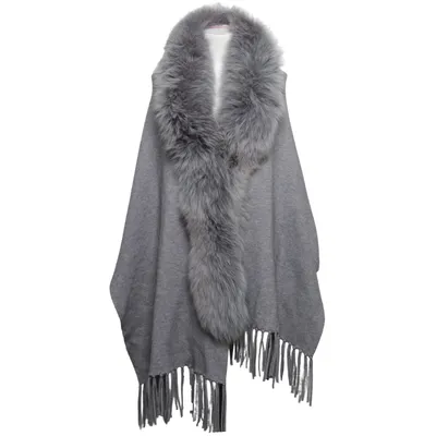 Poncho (Gray, Pink)