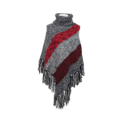 Poncho (Gray, Red, Multicolored) from Desigual