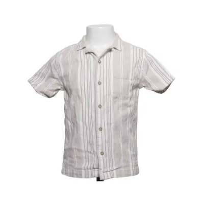 Kortärmad skjorta (Beige, Vit) från Newbie by KappAhl Bomull, Viskos