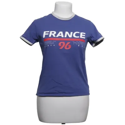 T-shirt (Blauw, Wit, Rood) van Bershka Katoen, Elastaan