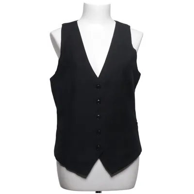 Gilet de costume (Noir) de Machine Coton, Lin, Polyester, Viscose