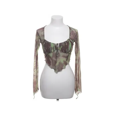 Crop top (Green, Brown, Multicolored) from Urban Outfitters Elastane, Nylon, Polyester, Viscose