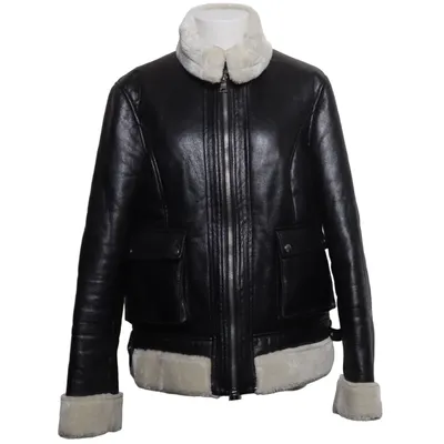 Shearlingjacka (Svart, Vit) från Barneys Originals Polyester, Polyuretan