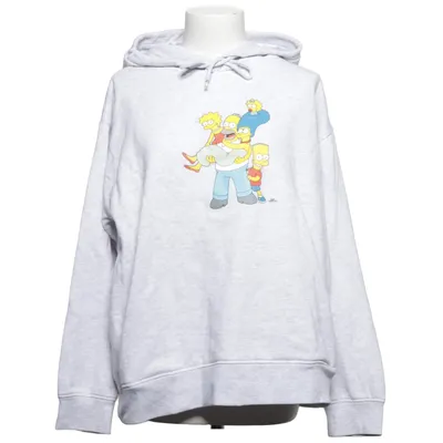Hoodie (Gray, White) from The Simpsons Cotton, Polyester