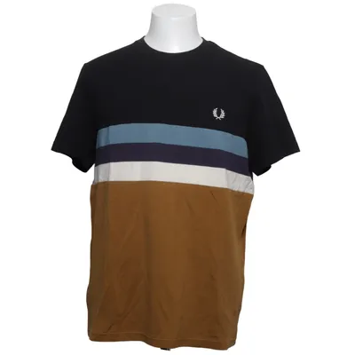 T-shirt (Blauw, Bruin) van Fred Perry Katoen, Elastaan