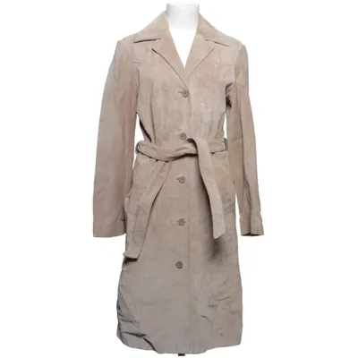 Leren jas (Beige) van H&M Acetaat, Suède