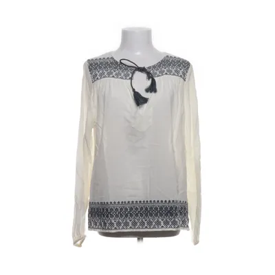 Blouse (White, Black) from L.O.G.G by H&M Cotton, Polyester