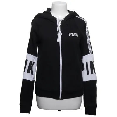 Hoodie (Black, White) from Pink Victoria's Secret Cotton, Polyester