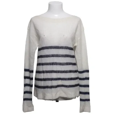 Pull-over (Blanc, Bleu) de My Sunday Morning Laine de mouton, Mohair, Polyamide