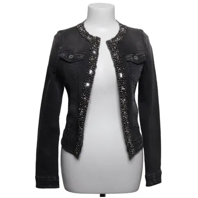 Veste en jean (Gris) de Hand Work Denim Coton, Élasthane