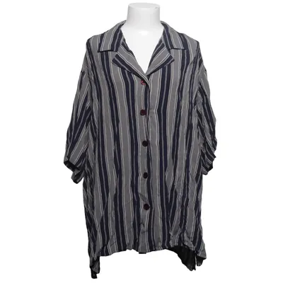 Chemise à manches courtes (Bleu, Gris) de Plus Plus Acétate, Viscose