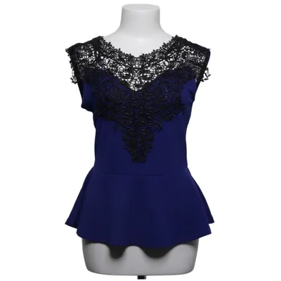 Top péplum (Bleu, Noir) de Valleygirl Élasthane, Polyester