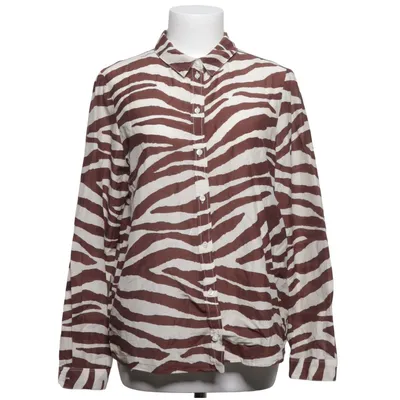 Blouse (Marron, Beige) de Sézane Coton, Soie