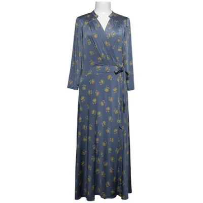 Wrap dress (Blue, Yellow) from Stockholms Klänningsfabrik