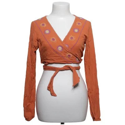 Slå-om bluse (Orange) fra Pull & Bear Bomuld