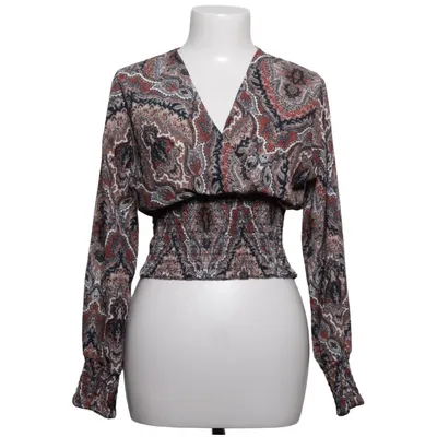 Wikkelblouse (Bruin, Zwart, Meerkleurig) van New Collection Elastaan, Polyester