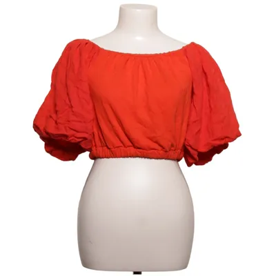 Crop top (Rood) van Zara Katoen, Linnen