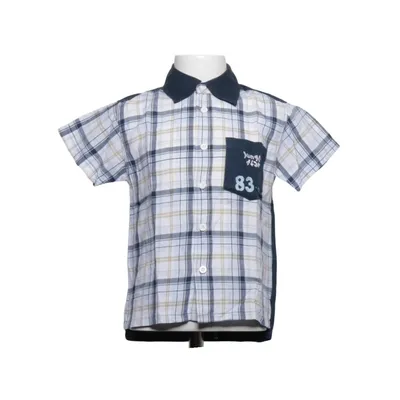 Korte mouwen shirt (Blauw, Wit, Beige) van Outfit Katoen