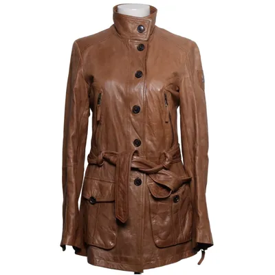 Veste longue en cuir (Marron) de Cinque