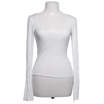 Langarmshirt (Weiß) von Gina Tricot Elasthan, Viskose