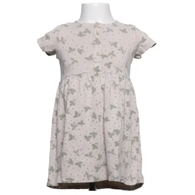 Dress (Beige, Green) from Lindex Cotton, Elastane